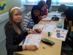 Students in Helsinki Finland school.